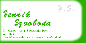 henrik szvoboda business card